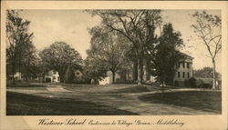 Westover School, Entrance to Village Green Postcard