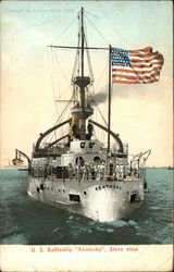 U.S. Battleship "Kentucky" - Stern View Battleships Postcard Postcard