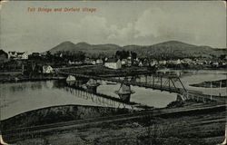 Toll Bridge and Village Postcard