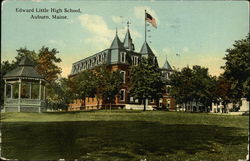 Edward Little High School Postcard