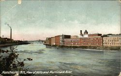 Mills and Merrimack River Postcard