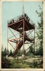 Steel Tower on Mt. Agassiz Bethlehem, NH Postcard Postcard