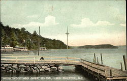 Brightwood and Great Island, Lake Sunapee Newbury, NH Postcard Postcard