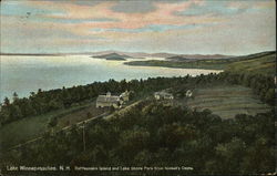 Rattlesnake's Island and Lake Shore Park from Kimball's Castle Lake Winnipesaukee, NH Postcard Postcard