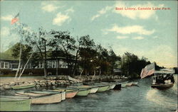 Boat Livery, Canobie Lake Park Postcard