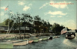 Boat Livery, Canobie Lake Park Salem, NH Postcard Postcard