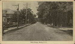 Main Street Berlin, NJ Postcard Postcard