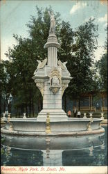 Fountain, Hyde Park St. Louis, MO Postcard Postcard