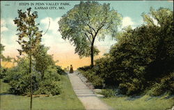 Steps in Penn Valley Park Postcard