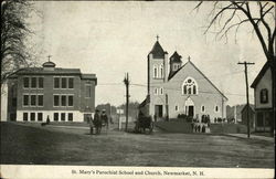 St. Mary's Parochial School and Church Postcard