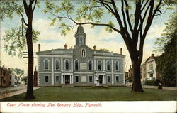 Court House Showing New Registry Bldg Postcard