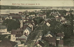 Bird's Eye View of Town Postcard