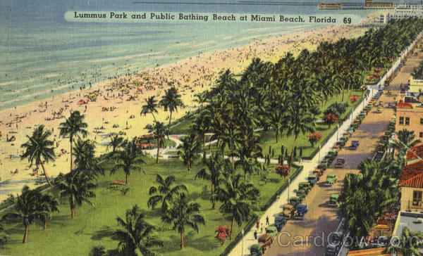 Lummus Park An Public Bathing Beach Miami Beach Florida