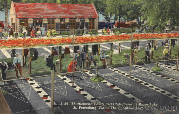 Shuffleboard Courts And Club House At Mirror Lake St. Petersburg Florida