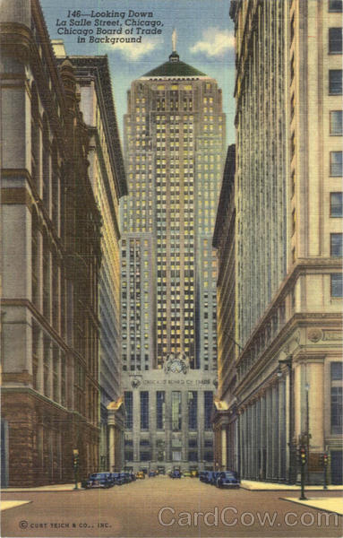 Looking Down La Salle Street Chicago Illinois