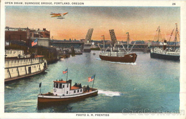 Open Draw Burnside Bridge Portland Oregon