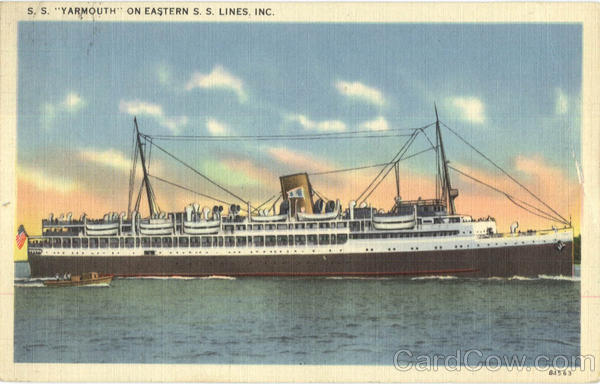 Yarmouth On Eastern S. S. Lines Inc Boats, Ships
