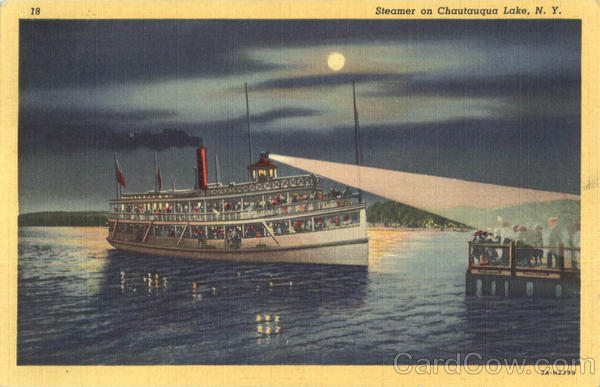 Steamer On Chautauqua Lake New York Boats, Ships
