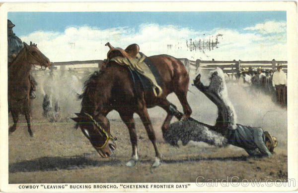 Cowboy Leaving Bucking Broncho Rodeos