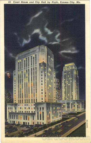 Court House And City Hall By Night Kansas City Missouri