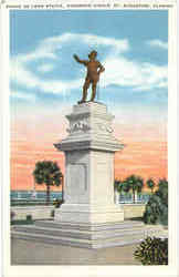 Ponce De Leon Statue, Anderson Circle Postcard