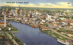 Aerial View Of Tampa Florida Postcard Postcard