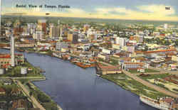 Aerial View Of Tampa Postcard