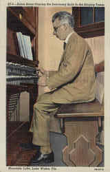 Anton Brees Playing The Sanctuary Bells In The Singing Tower, Mountain Lake Postcard