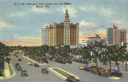 Biscayne Blvd, South From 5th Street Postcard