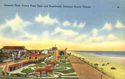 General View Ocean Front Park And Boardwalk Postcard