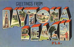 Greetings From Daytona Beach Postcard