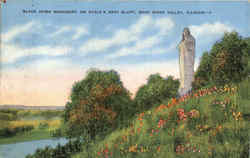Black Hawk Monument On Eagle's Nest Bluff Postcard