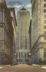 Looking Down La Salle Street Postcard