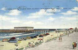 Pier Casino Over The Atlantic Ocean On World's Most Famous Beach Postcard