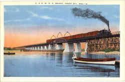 C. & N. W. R. R. Bridge Green Bay, WI Postcard Postcard