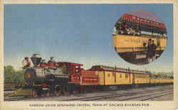 Narrow Gauge Deadwood Central Train At Chicago Railroad Fair Postcard