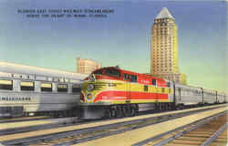 Florida East Coast Railway Streamliners Postcard