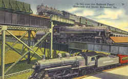 Is Two Over One Railroad Fare Richmond, VA Postcard Postcard