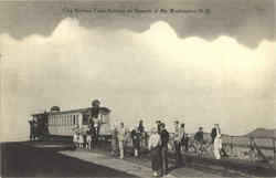 Cog Railway Train On Summit Of Mt. Washington Postcard