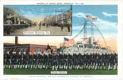 Scenes At Naval Base Postcard