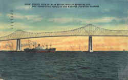 Sunset View Of Main Bridge Span Of Sunshine Skyway Scenic, FL Postcard Postcard