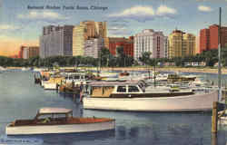 Belmont Harbor Yacht Basin Chicago, IL Postcard Postcard