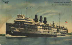 Steamer Greater Detroit Postcard