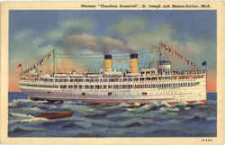 Steamer Theodore Roosevelt Boats, Ships Postcard Postcard
