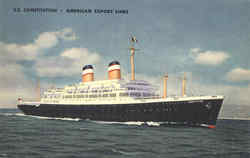 SS Constitution American Export Lines Postcard