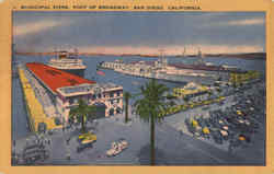 Municipal Piers San Diego, CA Postcard Postcard