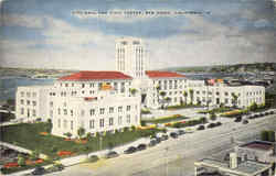 City Hall And Civic Center San Diego, CA Postcard Postcard