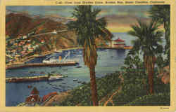 View From Skyline Drive, Avalon Bay Santa Catalina Island, CA Postcard Postcard