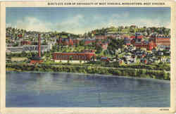 Bird's Eye View Of University Of West Virginia Morgantown, WV Postcard Postcard