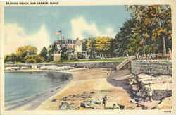 Bathing Beach Bar Harbor, ME Postcard Postcard